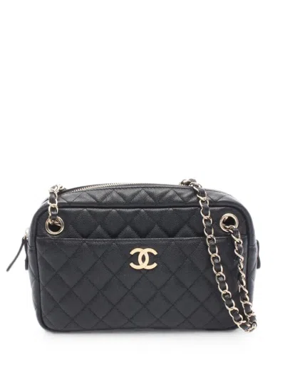 Pre-owned Chanel 2020-2021 Matelassé Shoulder Bag In ブラック