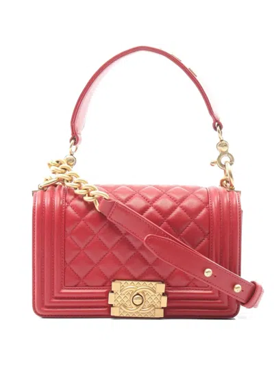 Pre-owned Chanel 2020-2021 Small Boy  Quilted Shoulder Bag
