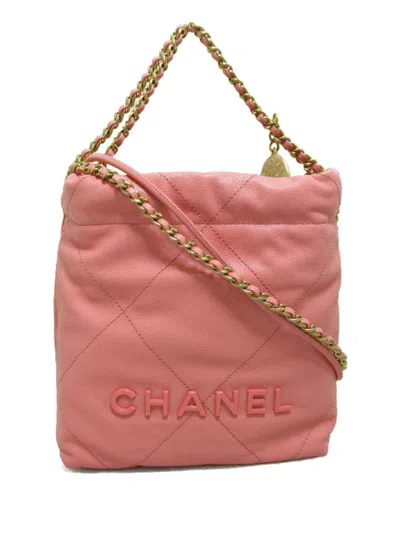 Pre-owned Chanel 2020s Diamond-quilted Two-way Bag In Pink