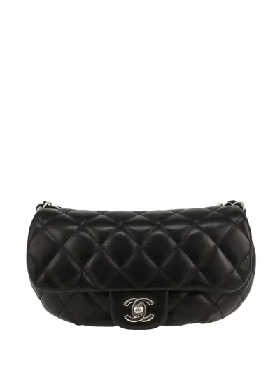 Pre-owned Chanel 2020s Pochette Ceinture Belt Bag In Black
