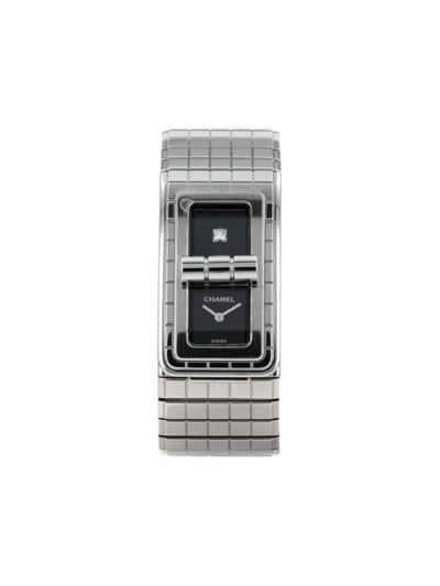 Pre-owned Chanel 2020s  Code Coco 21mm In Black