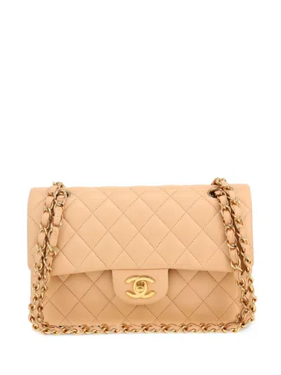 Pre-owned Chanel 2020s Small Double Flap Shoulder Bag In 中性色