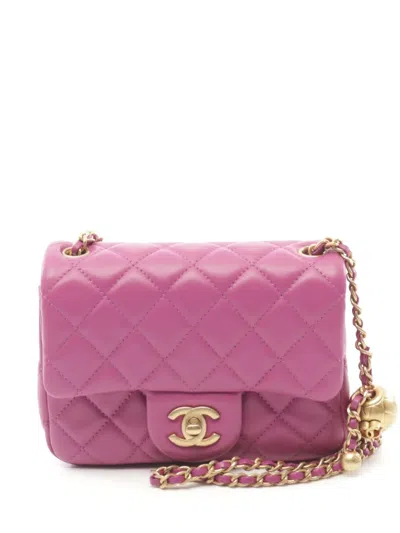Pre-owned Chanel 2021-2022  Classic Flap Mini Shoulder Bag In Pink