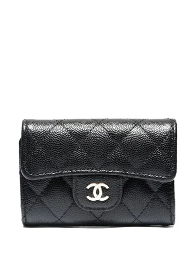 Pre-owned Chanel 2021-2022 Classic Flap Keycase In Black