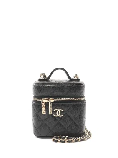 Pre-owned Chanel 2021-2022 Matelassé Tote Bag In Black