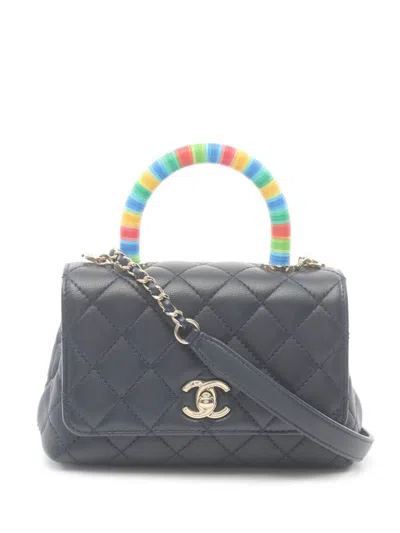 Pre-owned Chanel 2021-2022 Mini Coco Handbag In Blue