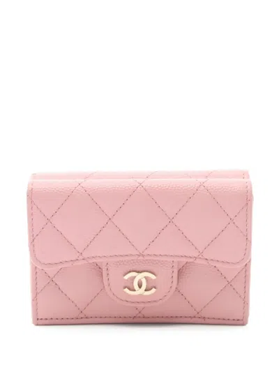 Pre-owned Chanel 2021-2022 Small Metalassé Flap Tri-fold Wallet