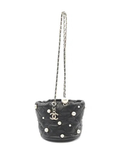 Pre-owned Chanel 2021-2022s Coco Chain Shoulder Bag In Black