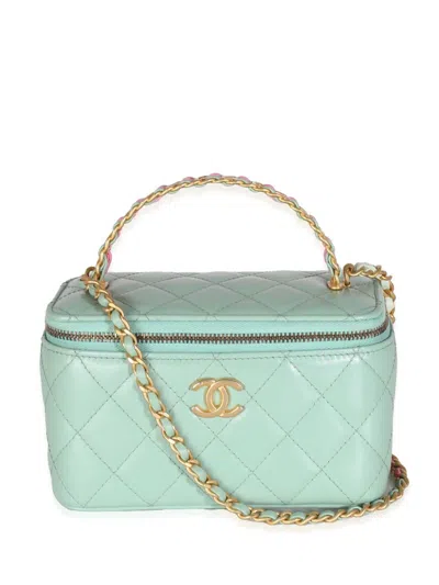 Pre-owned Chanel 2021-2023 Pick Me Up Vanity Bag In Green