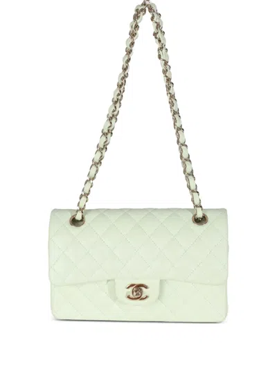 Pre-owned Chanel 2021-2024 Small Double Flap Shoulder Bag In Green