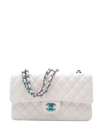 Pre-owned Chanel 2021-2025 Medium Classic Iridescent Caviar Double Flap Shoulder Bag