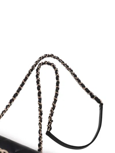 Pre-owned Chanel 2021-2025 Small Cc Quilted Lambskin Secret Box Bag Crossbody Bag In Black