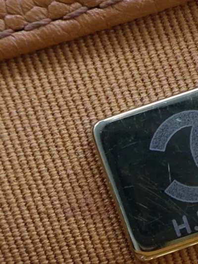 Pre-owned Chanel 2021-2025 Small Quilted Caviar Boy Flap Crossbody Bag In Brown