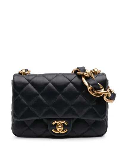 Pre-owned Chanel 2021-2025 Small Quilted Lambskin Funky Town Flap Shoulder Bag