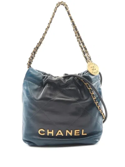 Pre-owned Chanel 2021 22 Handbag In Blue