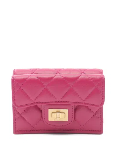 Pre-owned Chanel 2021 2.55 Matelasse Tri-fold Wallet