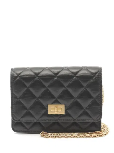 Pre-owned Chanel 2021 2.55 Reissue Wallet In 黑色