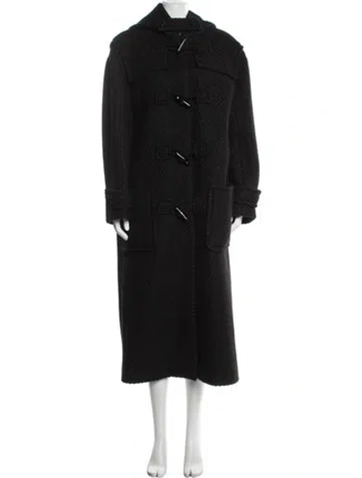 Pre-owned Chanel 2021 Alpaca Coat In Black