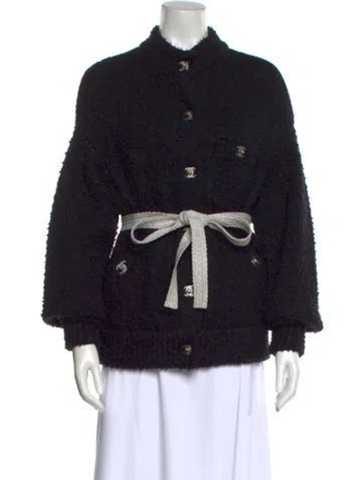 Pre-owned Chanel 2021 Alpaca Sweater In Black