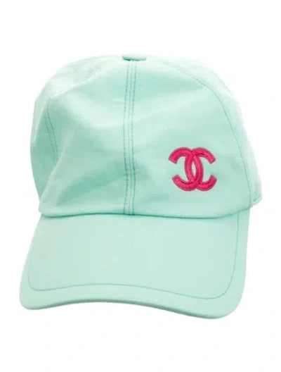 Pre-owned Chanel 2021 Baseball Cc Hat In Green