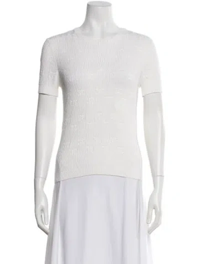 Pre-owned Chanel 2021 Bateau Neckline Sweater In Neutral