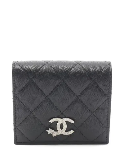 Pre-owned Chanel 2021 Bi-fold Wallet In Black