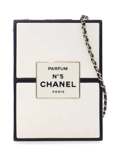 Pre-owned Chanel 2021 Calfskin  No.5 Perfume Box Evening Clutch Crossbody Bag