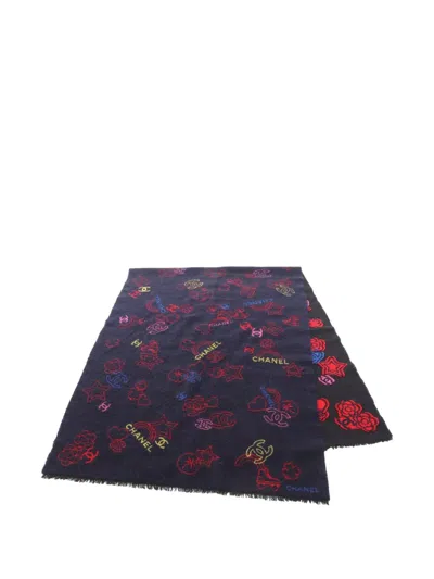 Pre-owned Chanel 2021 Camellia Stall Shawl