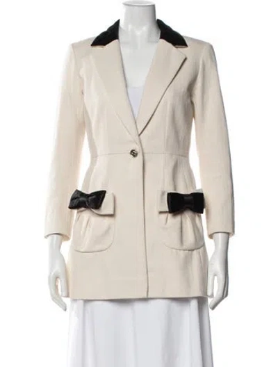 Pre-owned Chanel 2021 Canvas Blazer In Neutral