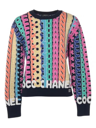 Pre-owned Chanel 2021 Cashmere Sweater In Black