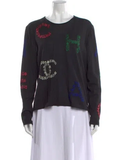 Pre-owned Chanel 2021 Cashmere Sweater In Black