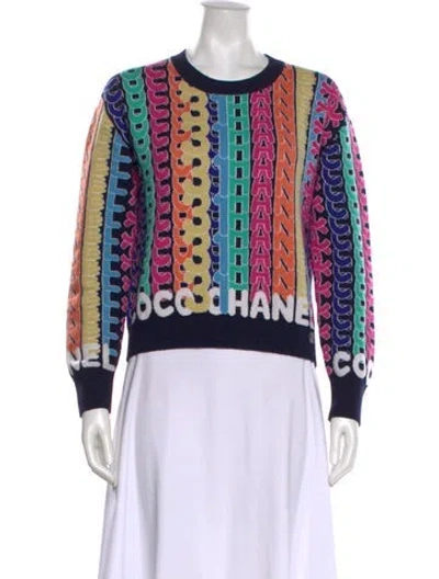 Pre-owned Chanel 2021 Cashmere Sweater In Blue