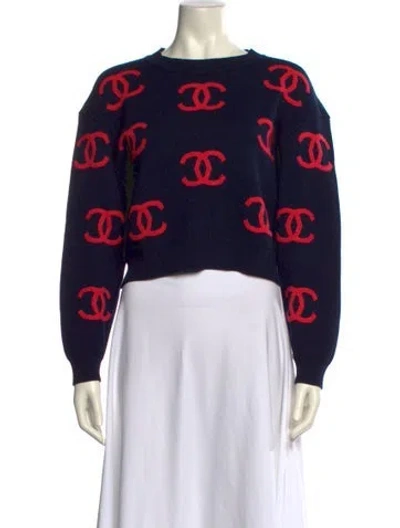 Pre-owned Chanel 2021 Cashmere Sweater In Blue