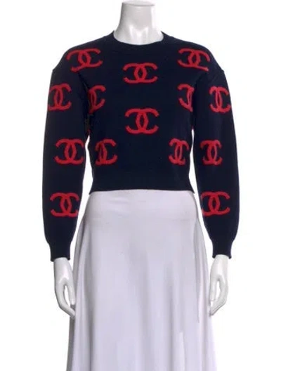 Pre-owned Chanel 2021 Cashmere Sweater In Blue