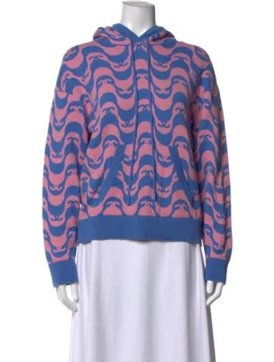 Pre-owned Chanel 2021 Cashmere Sweater In Blue/pink