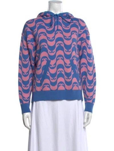 Pre-owned Chanel 2021 Cashmere Sweater In Blue/pink