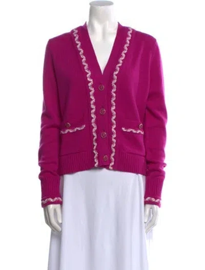 Pre-owned Chanel 2021 Cashmere Sweater In Purple