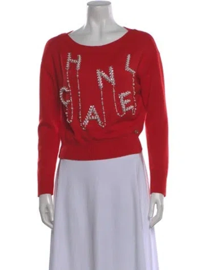 Pre-owned Chanel 2021 Cashmere Sweater In Red