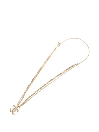 Pre-owned Chanel 2021 Cc Chain Necklace In Gold