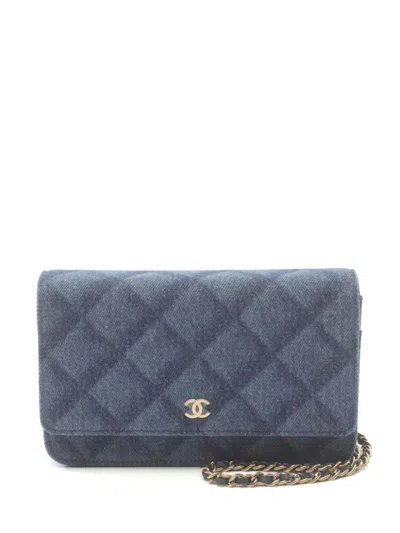 Pre-owned Chanel 2021 Cc Denim Shoulder Bag In Blue