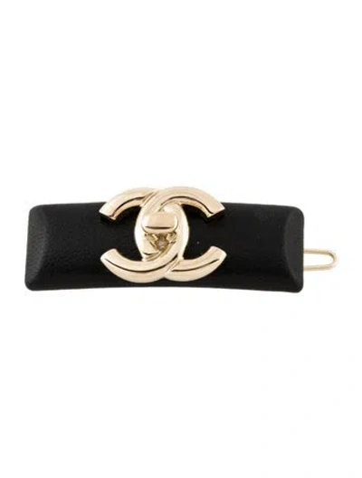 Pre-owned Chanel 2021 Cc Hair Clip In Black