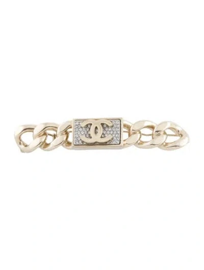 Pre-owned Chanel 2021 Cc Hair Clip In Gold