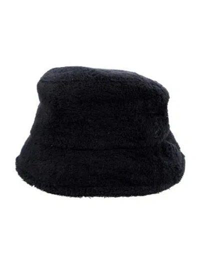 Pre-owned Chanel 2021 Cc Terry Cloth Bucket Hat In Black