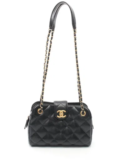 Pre-owned Chanel 2021 Cc Turn-lock Bowling Bag In Red