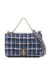Chanel 2021  19 Check-pattern Mini Bag In Blue