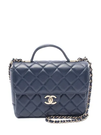 Pre-owned Chanel 2021 Classic Flap Two-way Handbag In Black