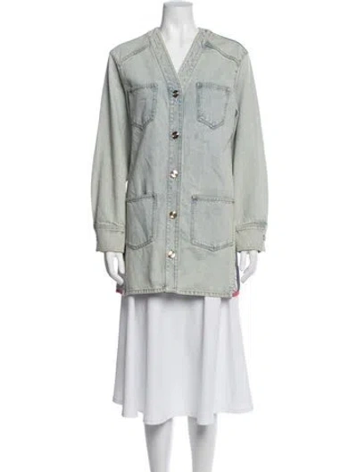Pre-owned Chanel 2021 Coat In Blue