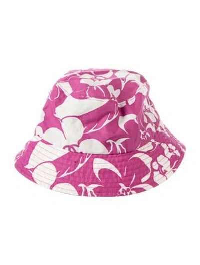 Pre-owned Chanel 2021 Coco Beach Bucket Hat In Pink