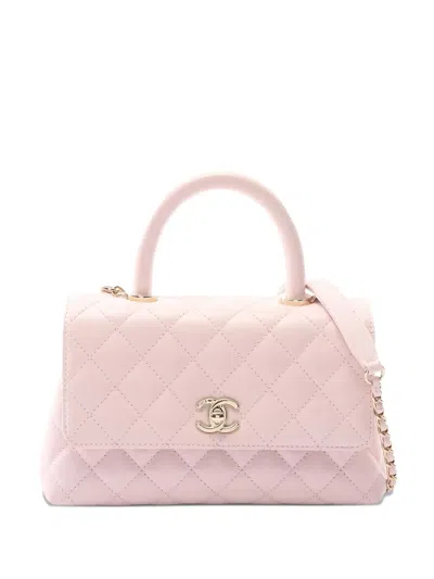 Pre-owned Chanel 2021 Coco Flap Quilted Handbag In Pink