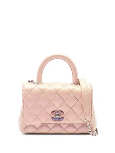 Pre-owned Chanel 2021 Coco Handle Handbag In Pink